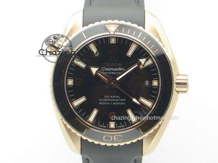 0129 Planet Ocean 39.5mm Black Ceramic Bezel SS VSF 1:1 Best Edition Black Dial on Black Gummy Strap A QuickDry 7889
